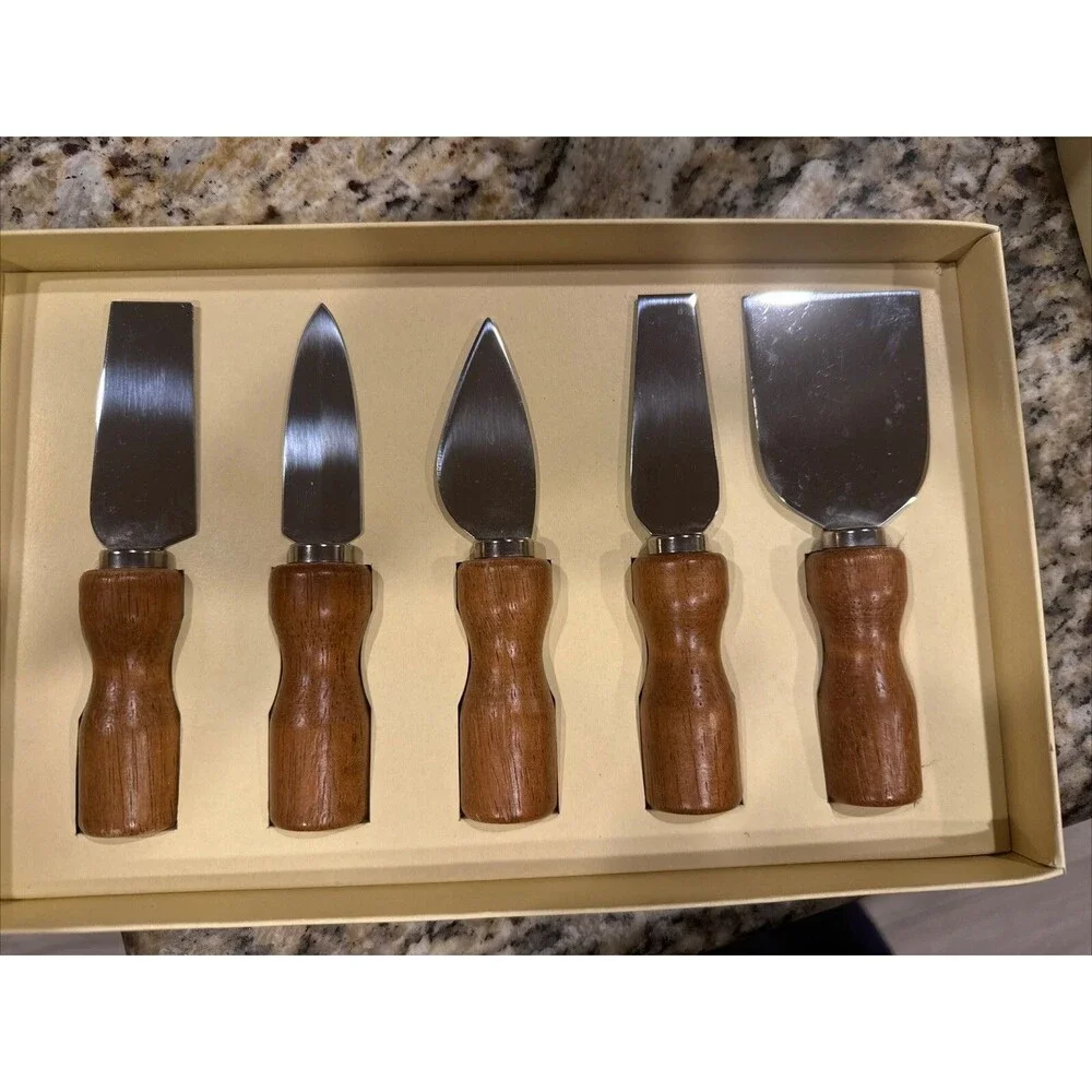 Pottery Barn charcuterie Cheese Knives Set of 5 Made in Italy